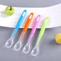 Silicone Feeding Spoon For Baby - 2 Pcs (Random Color Set). 
