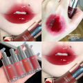 Water Mirror Lip Glaze Lipstick Non-stick Cup Lasting Moisturizing Lip Gloss Colorful Women Lip Oil Silky Lip Tint. 