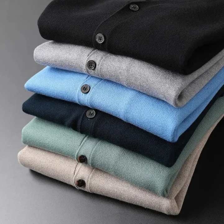 Cashmere%20Sweater%20Men's%20V-neck%20Sweater%20Fashion%20Casual%20Knitting%20Underlay%20Woollen%20Coat%20Cardigan%20Spring%20Autumn%20Winter%20-%20Image%204