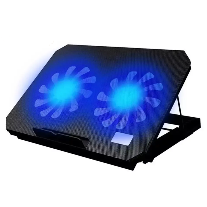 Laptop Cooling Pad | Cooler Rgb N99 With 2 Dual Fan Stand | Notebook Cooling Pad N182 With 2 Dual Fan Black