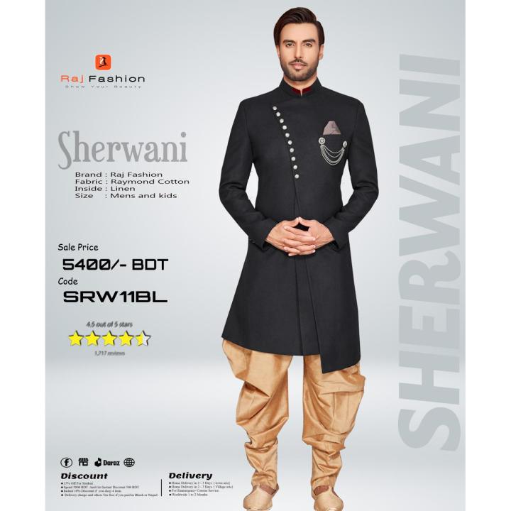 Raj fashion Mordern Design Wedding Party suit Sherwani Daraz
