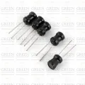 5pcs Radial Inductor 220uH Magnetic Core Ferrite Drum Core Choke Power Inductor Through Hole Lead For PCB Board Electronics Projects DIY. 