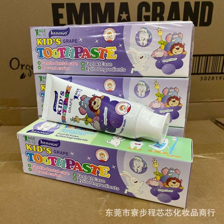 Juliet Fruit Flavor Children's Toothpaste Strawberry Milk Banana Grape Three Flavors 60g
