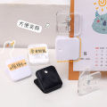 3pcs Student Stationery Supplies Black Paper Clip Memo Clip Square Bookmark Binder Clips. 