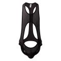 CLEVER-MENMODE Underwear Wrestling Corset One-piece Lingerie Bodysuit Men Mesh Hollow Mankini Backless Buttocks Leotard. 