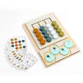 Children's Montessori Rotating Four Walking Game Chess Gear Maze Shape Color Enlightenment Classification Wooden Toys.