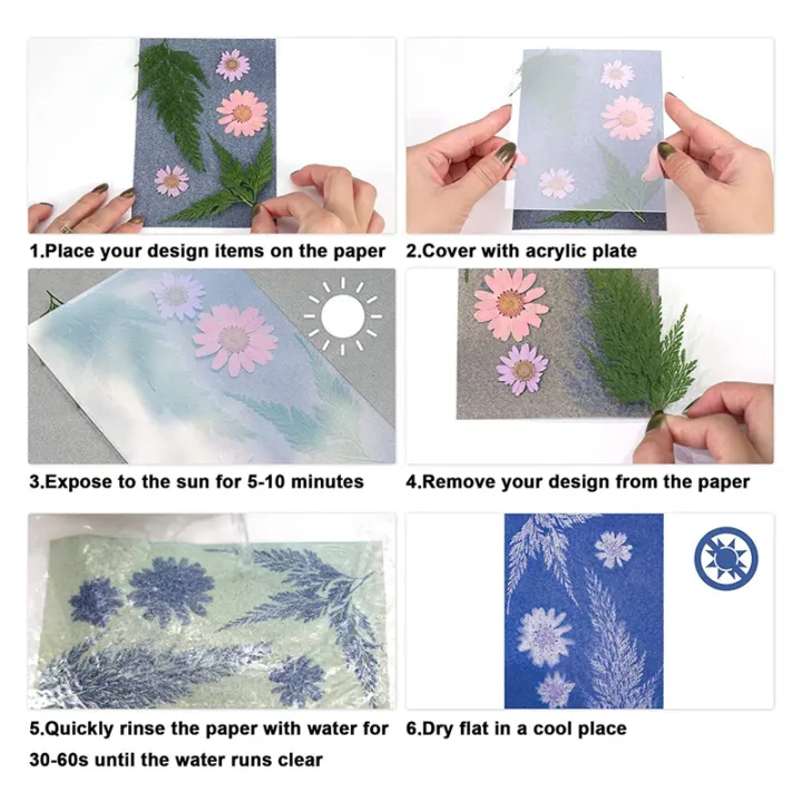 73%20Pieces%20Sun%20Print%20Paper%20Cyanotype%20Paper%20Kit,%20Solar%20Drawing%20Paper%20Sensitivity%20Sunprint%20Nature%20Printing%20Paper%20-%20Image%204