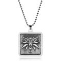 Wolf Head Necklace Geralt Yennefer Triss Charm Pendant Wolf Red Eyes Chain Necklace Vintage Punk ARPG Game Jewelry For Men Women. 