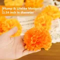 3.9Inch Marigold Flowers Artificial Day of the Dead Flower 200Pcs Fake Marigold Flowers Head for Marigold Garland Making. 