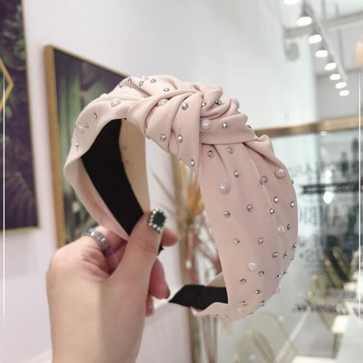 New%20Fashion%20Girls%20Headband%20Handmade%20Shining%20Pearls%20Rhinestone%20Ornament%20Hairband%20Women%20Middle%20Knot%20Turban%20Hair%20Accessories%20-%20Image%205