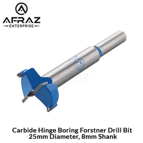 Carbide Hinge Boring Forstner Drill Bit, 25mm Diameter, 8mm Shank ...