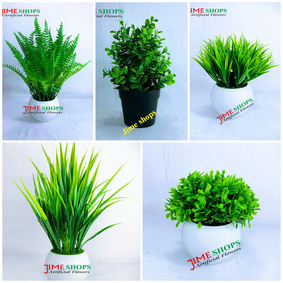 Artificial Grass Plant In Plastic pot - Home Decoration Item - ghash tob