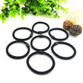 Korean Plain Black Hair Bands Black Hair Rubber Bands Small High Elastic Nylon Seamless Hairband.