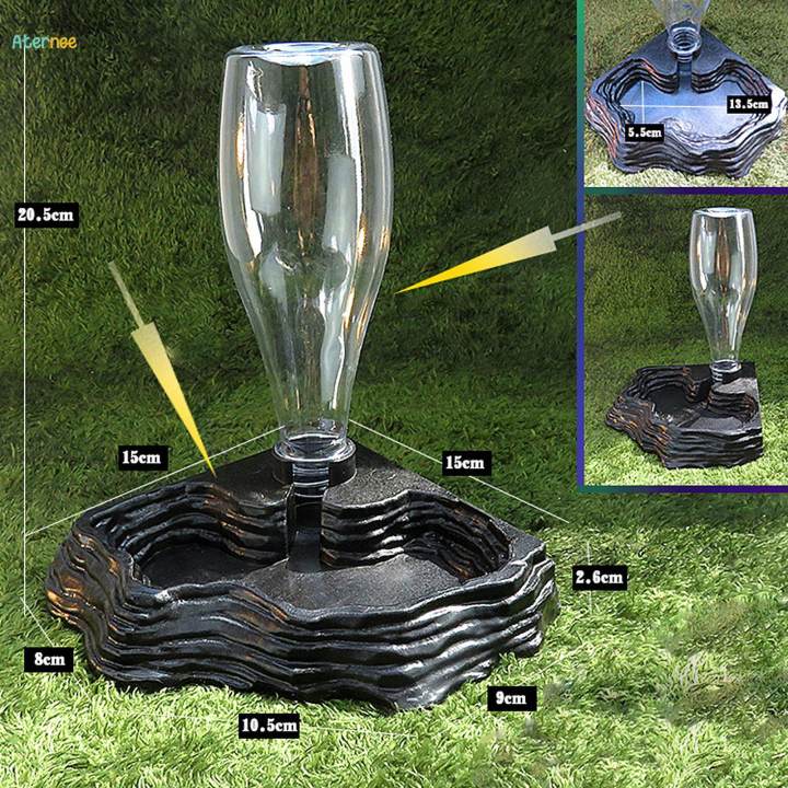 Automatic Reptile Water Dispenser Reptile Water Feeder for Pet Supplies Black