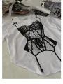 American Street Funny Bikini Print T-shirt Women 24 Summer Design Short Sleeve Round Neck Bottoming Shirt Top. 