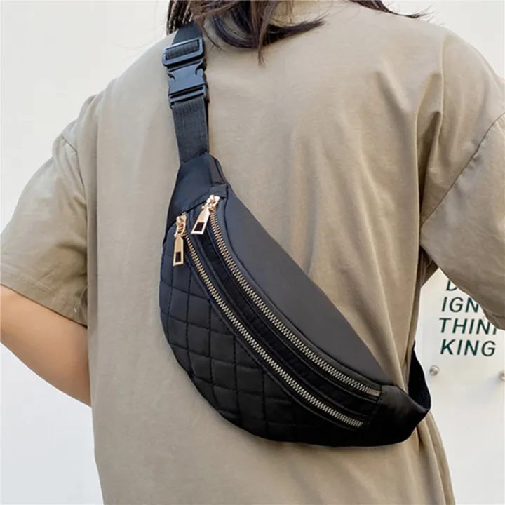 Fashion%20Women's%20Waist%20Bag%20Chest%20Bag%20PU%20Leather%20Waterproof%20Fanny%20Pack%20Messenger%20Shoulder%20Bags%20Multifunction%20Plaid%20Waist%20Pack%20-%20Image%203