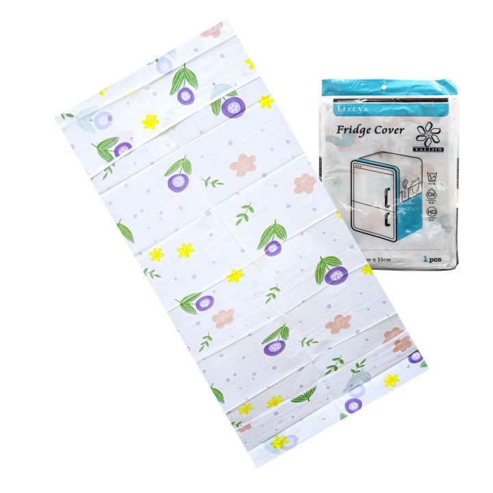 Fridge Cover Refrigerator Dust Cover with Side Pocket 130x55 cm