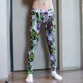 UNIYI * Ku men's thermal pants, underwear, national tide men's fashion, wear floral cotton pants, tight low-waisted prince U autumn pants.