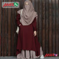Irani Queen Style Abaya Burka, Maroon Contrast Color.