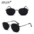 Hexagon Men Women Sunglasses Square Polygon Sun Glasses Brand Designer Retro Shades Metal Frame Eyewear TOP UV400 de sol hombre. 