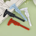 1pc Portable Dual Scale 0-80MM Plastic Eyebrow Measuring Vernier Caliper Mini. 