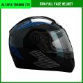 STM Stylish Full Face Motorcycle Helmet with Retro Graphic Design - L Size. 