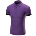 Top Shirt Men Short Sleeve Turn Down Collar Summer Golf Tennis T-Color Block Top.