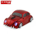 CHYI Wireless Mini Car Shape Computer Mouse Optical Usb Auto PC Mause 3D VW Beetle Car Maus 2.4Ghz 1600 DPI LED Mice For Laptop. 