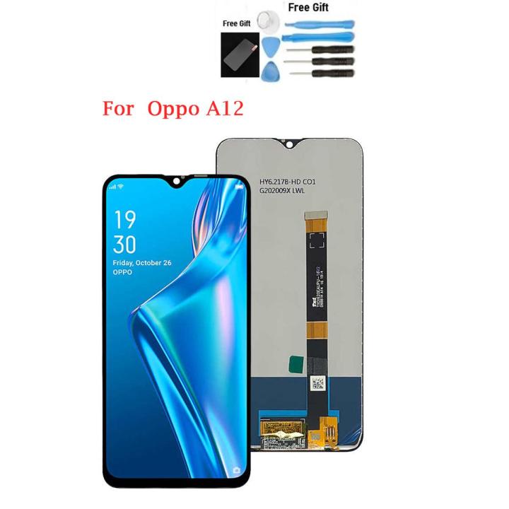 Oppo a12 lcd ডিসপ্লে + টাচ স্ক্রিন মোবাইল ডিজিটাইজার অ্যাসেম্বলি প্রতিস্থাপনের জন্য প্রতিস্থাপন