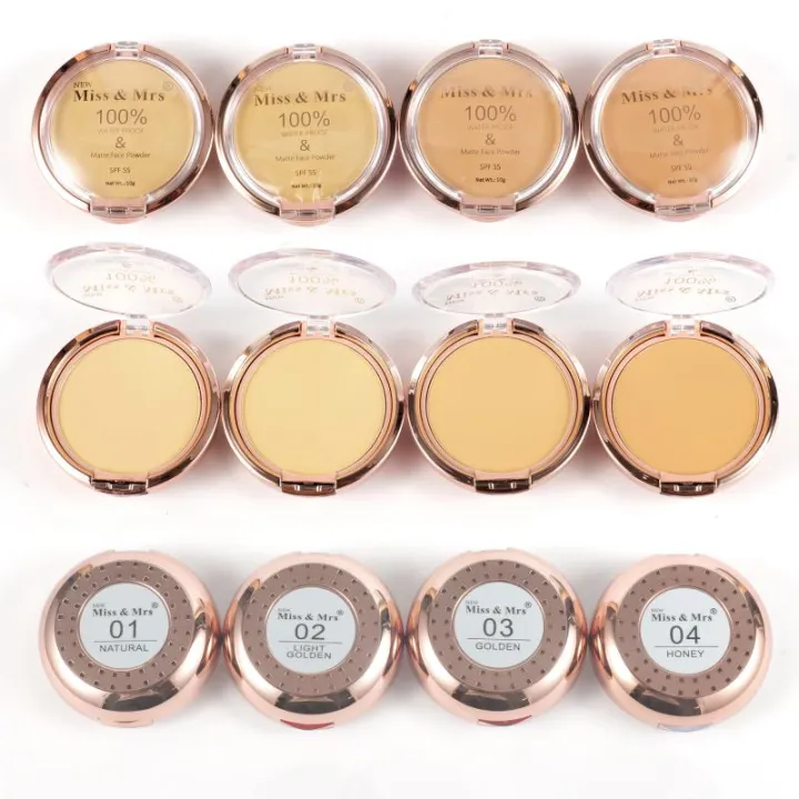 NEW%20Miss%20&%20Mrs%20Waterproof%20&%20matte%20Compact%20Powder%20Shade-%2001(NATURAL)%20-%20Image%204