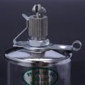 2X 50mL Engine Machine Lubricator Oil Gravity Drip Feed Oiler Clear+Silver.