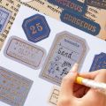 Mr. Paper Light Retro Label Box Stickers Writable Sealing Sticker Decoration Handbook Stickers Aesthetic Stationery 40pcs/box.