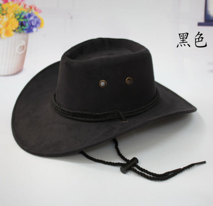 【In-Stock】 Western Cowboy Hats Unisex Men Sun Visor Women Travel Performance Western Hats Chapeu 6