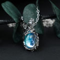 Crystal Pendant Necklace Chain Moonstones Chain of Thorns Choker for Women Female Fashion Jewelry for Girl.
