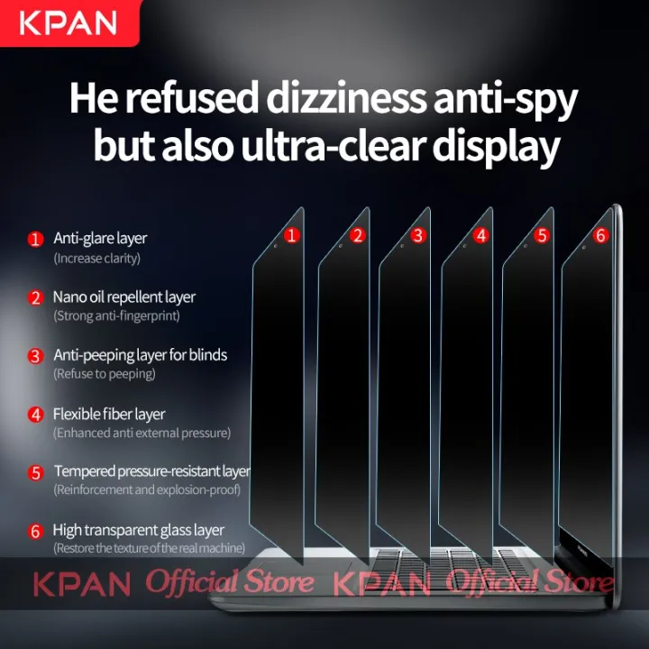 13%2014%2015%2017inch%2016:9%20Privacy%20Screen%20Filter%20Anti-peeping%20Tempered%20Glass%20Protector%20Film%20for%20Laptop%20Anti-glare%20Lenovo%20Dell%20Acer%20-%20Image%203