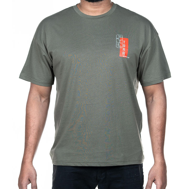 Drop Soulder T-shirt Dark Olive