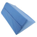 2pcs White Blue Foam Bed Wedge Pillow Elevation Cushion + Cover Back Support. 