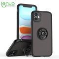 Lenuo Anti-fall Fashion Protective Phone Case For Apple iPhone 12 Mini Casing Multifunction Car Magnetic Shockproof With Ring Stand Back Cover. 