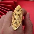 Big Dubai Gold Color Rings For Women Wedding Jewellery Women's Ring For Girls Bridal Wife Gifts African Dubai French. 
