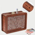 Wooden Piggy Bank for Adult Kids, Money Box with Counter, Money Saving Tin, Money Box with Counting Target Easy Install Easy to Use 5000.