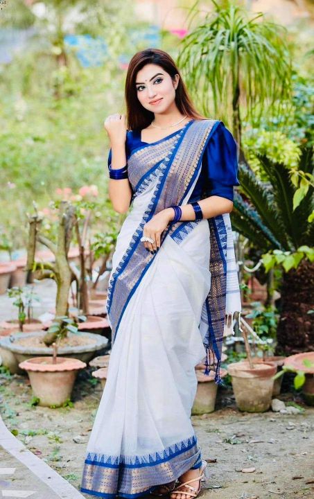Elegant & Stylish Tangail Tant Halfsilk Rahi Minar Saree For Women by Ekush Shatak