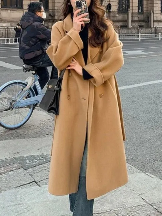 Korean%20Fashion%20Women%20Casual%20Loose%20Woolen%20Coat%20Elegant%20and%20Chic%20Solid%20Outerwear%20Long%20Overcoat%20with%20Belted%20Female%20Warm%20Cloak%20-%20Image%204