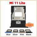 For Xiaomi Mi 11 Lite Sim slot mobile phone Sim Tray holder Replacement part. 