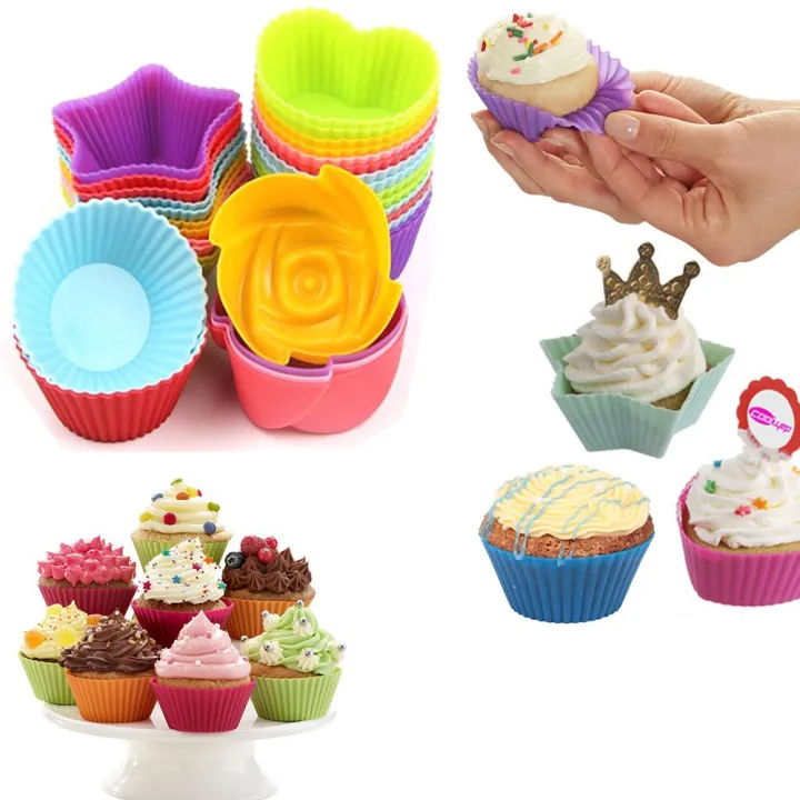 New%206%20pcs%20Silicone%20Cake%20Cupcake%20Cup%20Cake%20Tool%20Bakeware%20Baking%20Silicone%20Mold%20Cupcake%20and%20Muffin%20Cupcake%20for%20DIY%20by%20Random%20Color%20-%20Image%202