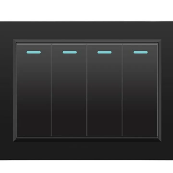 Tempered%20Glass%20Mechanical%20Button%20Electrical%20Wall%20Switch%204%20Gang%202%20Way%20118mmx72mm%20Black%20Panel%20Light%20Switch%204gang%202way%20-%20Image%206