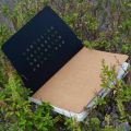 Daily Journal Black (Punch-Kraft) Dotted Grid Notebook with Elastic Band.