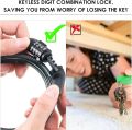 Heavy Duty Digital Number Lock - Universal Combination Cable Lock for Bike, Helmet, Luggage | Steel Wire, PVC, Plastic | 12x1200 mm, Anti-Theft Security. 