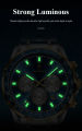 POEDAGAR 815 brand sports waterproof luminous date chronograph stainless steel quartz men's watch. 