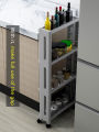 Kitchen Storage Rack For Goods Fridge Side Shelf 2/3/4 Layer Removable With Wheels Bathroom Organizer Shelf Gap Holder Rack new. 