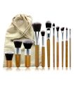 Professional Bamboo makeup  Brush Set- 11 Pcs. 